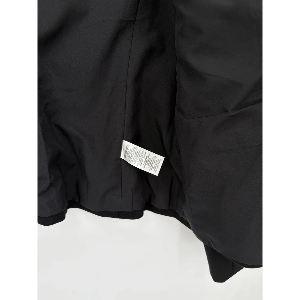 Tahari Women's Black Blazer Size 10 Gold Zip Pockets NWT $98